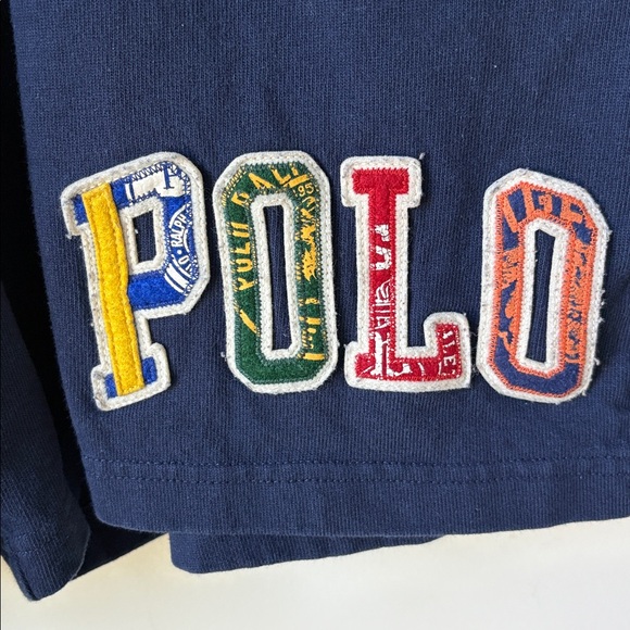 Polo Ralph Lauren 6 Inch Logo Jersey Shorts Navy Collegiate Print Logo Size XXL - Picture 5 of 10